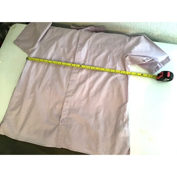 H&M- MENS LIGHT PURPLE COTTON SHORT SLEEVE BUTTON DOWN SHIRT SIZE LARGE - Picture 5 of 7